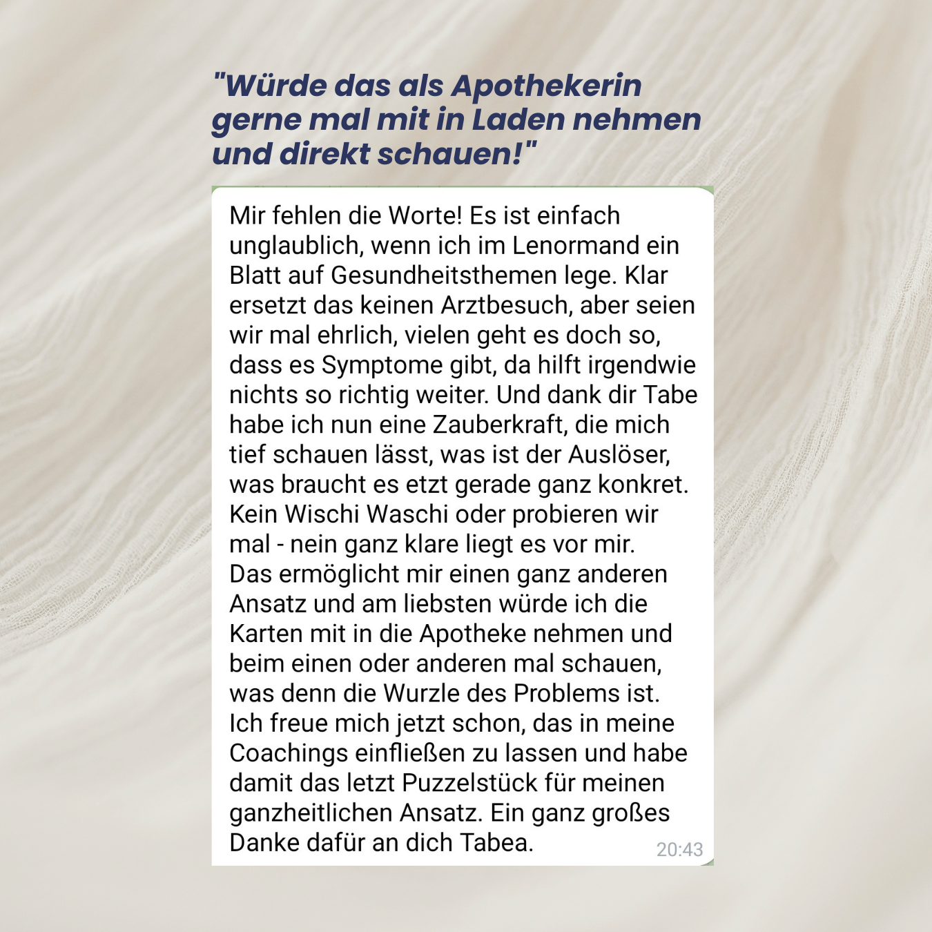 LENORMAND | Body Language - Symptome lesen