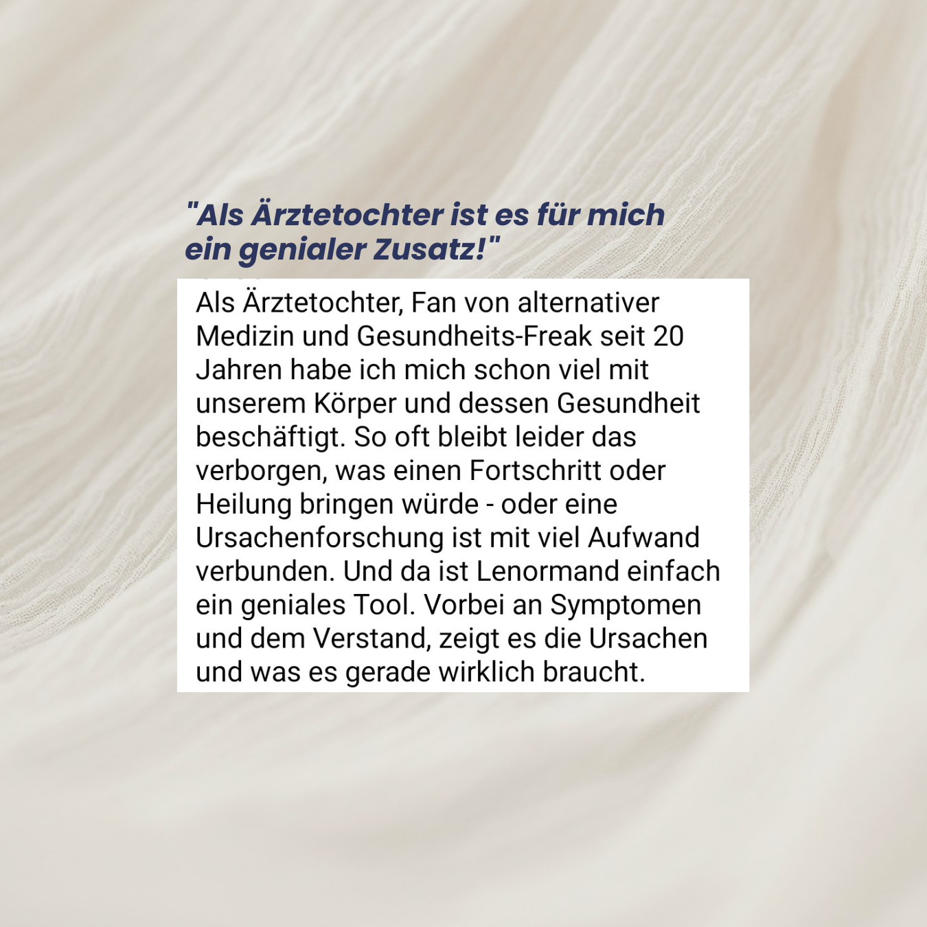 LENORMAND | Body Language - Symptome lesen
